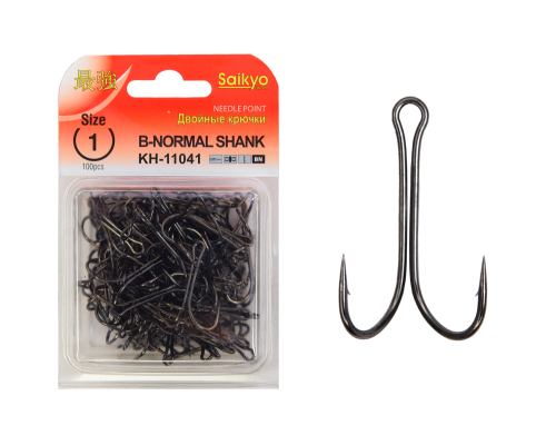Крючки Saikyo двойн.Normal Shank KH-11041 № 1 BN (100шт)