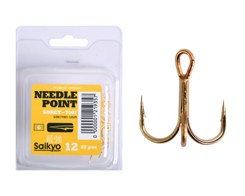 Крючки Saikyo тройн.7001G № 12 (25шт)
