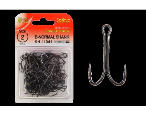 Крючки Saikyo двойн.Normal Shank KH-11041 № 2 BN (100шт)