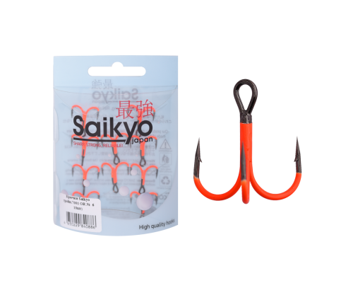 Крючки Saikyo тройн.7001 OR № 6 (10шт)