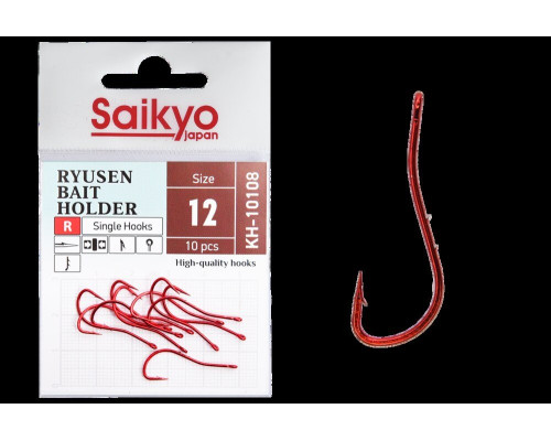Крючки Saikyo KH-10108 R BN RYUSEN BAIT HOLDER №12 (10 шт.)