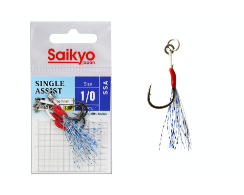 Крючки Saikyo SSA SINGLE ASSIST №1/0 (4 шт)