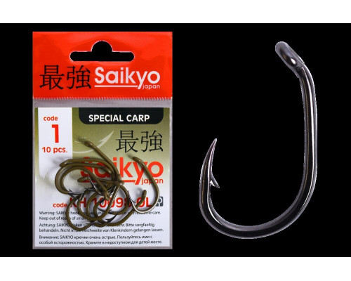 Крючки Saikyo KH-10098 Clever Carp OL №1 (10 шт.)