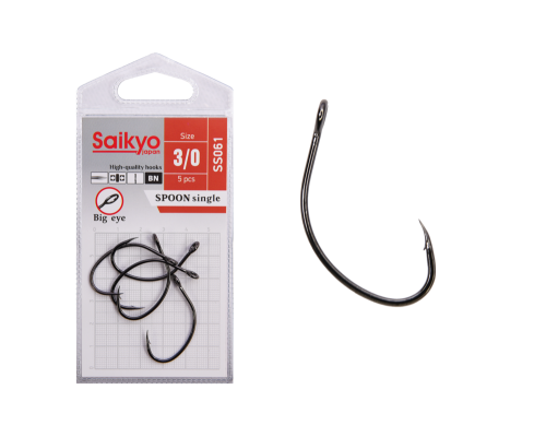 Крючки Saikyo SS061-BN SPOON SINGLE №3/0 (5 шт.)