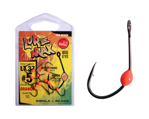 Крючки LureMax Trout LT37 # 5 Orange (10шт)