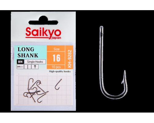 Крючки Saikyo KH-9282 BN LONG SHANK №16 (10 шт.)