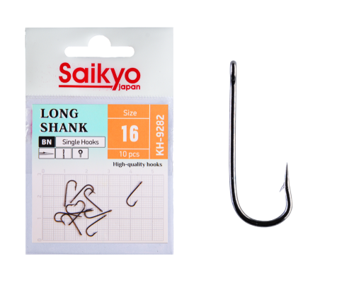 Крючки Saikyo KH-9282 BN LONG SHANK №16 (10 шт.)