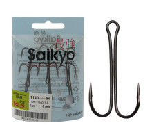 Крючки Saikyo двойн.Long Shank KH-11040 BN №3/0 (6шт)