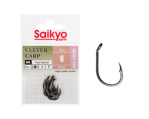 Крючки Saikyo KH-10098 Clever Carp BN №6 (10 шт.)