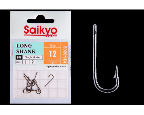 Крючки Saikyo KH-9282 BN LONG SHANK №12 (10 шт.)