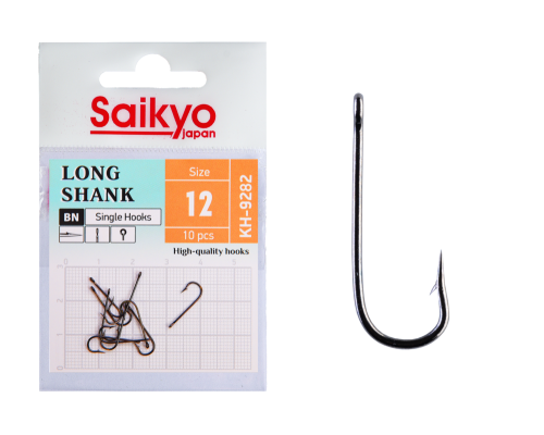 Крючки Saikyo KH-9282 BN LONG SHANK №12 (10 шт.)