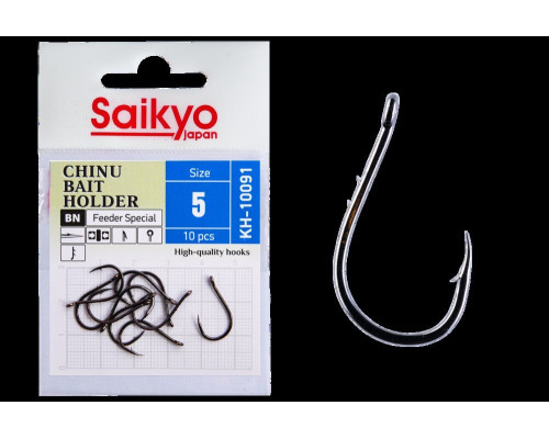 Крючки Saikyo KH-10091 BN CHINU BAIT HOLDER №5 (10 шт.)