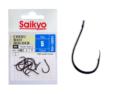 Крючки Saikyo KH-10091 BN CHINU BAIT HOLDER №5 (10 шт.)