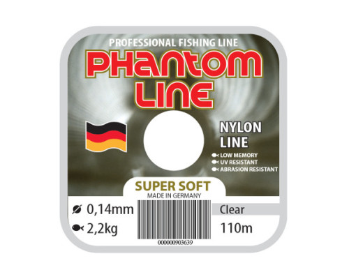 Леска моно. Phantom Line Super Soft, 0,35mm 10,9kg, прозрачный