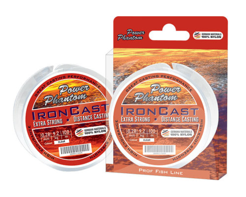 Леска Power Phantom IronCast CLEAR 0,25mm, 7,5kg 150m