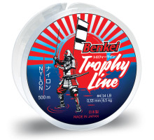 Леска Benkei Trophy Line 500m желтый fluo #4 (0,33mm), 8,6kg