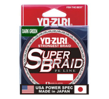 Пл.шн. Yo-Zuri PE Super Braid 275м Dark Green (0,19мм) 15lbs