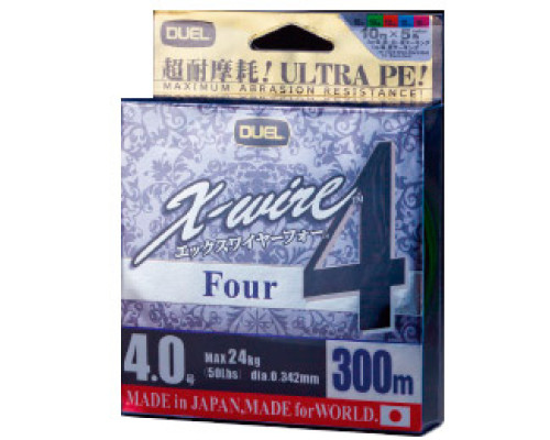 Пл.шн. Duel PE X-WIRE 4 200m #1.0 5COLOR 8.0Kg (0.171mm)