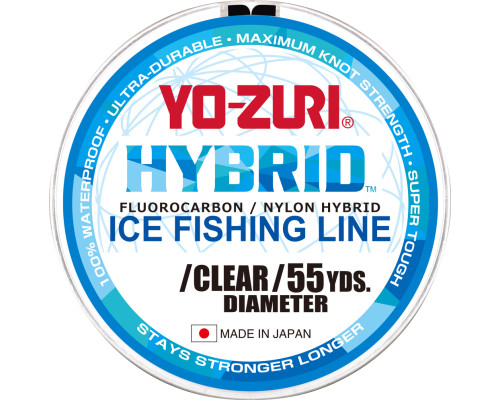 Леска монофильная Yo-Zuri Hybrid Ice 50м Clear (0,170мм) 3lbs