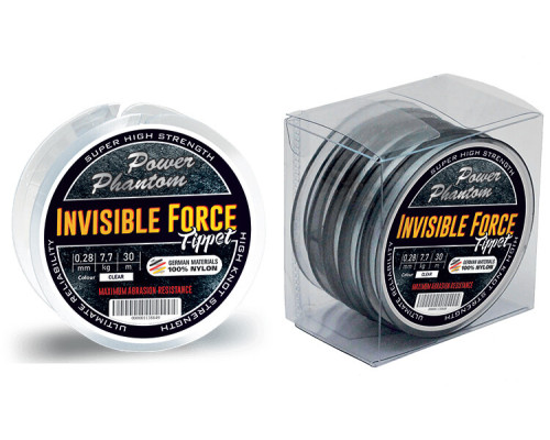 Леска Power Phantom Invisible Force Tippet CLEAR 0,14mm, 2,3kg 30m