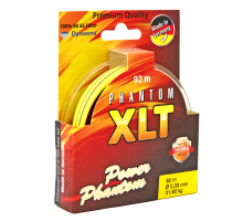 Шнур Power Phantom 4x, XLT, 92м, желтый, 0,12мм, 9,2кг