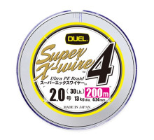 Пл.шн. Duel PE Super X-Wire 4 200m 5Color-Yellow Marking #1,2 (0,19мм) 9,0kg