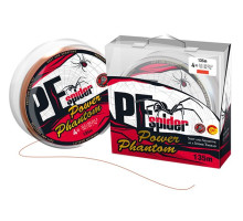 Шнур Power Phantom 8x, PE Spider, 135м, оранжевый #1, 0,17мм, 13,6кг