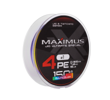 Шнур Maximus 4PE 150m, мультиколор #1 (0,165mm), 7,2kg
