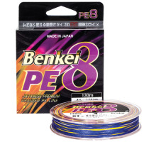 Шнур Benkei PE8, 130м, 6 цветов #1,2, 0,183мм, 12,2кг