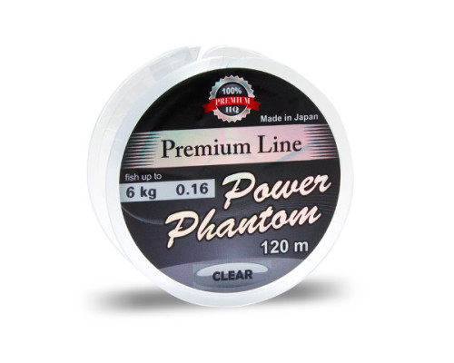 Леска Power Phantom Premium Line CLEAR 120m 0,16mm