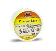 Леска Power Phantom Premium Line FLUO YELLOW 120m 0,27mm