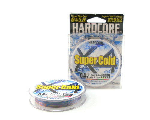 Пл.шн. Duel PE Hardcore Super Cold X8 200м 5Color #1.2 12.0 кг.