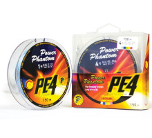 Шнур Power Phantom PE4, 150м, 5 цветов #3, 0,27мм, 16,3кг