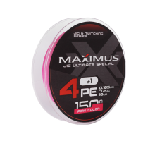 Шнур Maximus 4PE 150m, розовый #1 (0,165mm), 7,2kg
