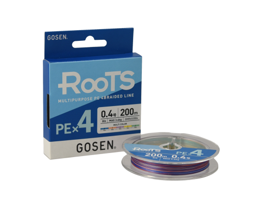 Шнур Gosen ROOTS PE X4 Multi Color 200м #0.4