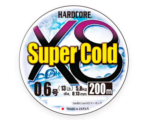 Пл.шн. Duel PE Hardcore Super Cold X8 150м Hi-Vis Yellow #2,0 (0,24мм)