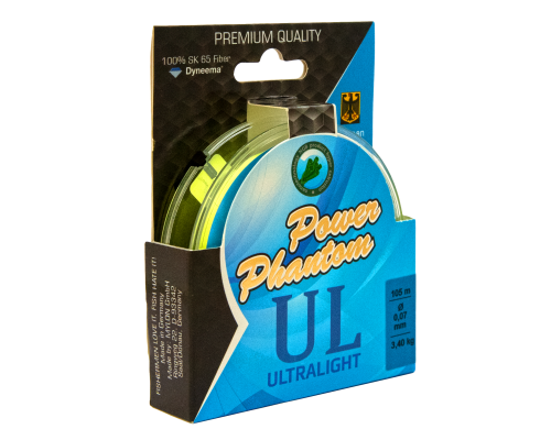 Шнур Power Phantom 6x, UltraLight, 105м, зеленый, 0,05мм, 2,9кг