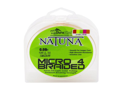 Шнур DuraKing NATUNA MICRO 4X , 100м, оливково-зеленый #0.4, 0,10мм, 13lbs