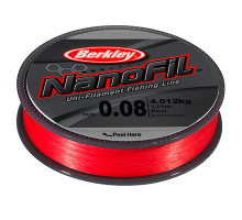 Леска Berkley NANOFIL Lo-Vis Red, 125M, 0.28MM