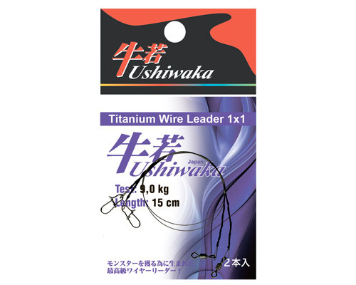 Поводок Ushiwaka Titanium UTWL15030, 1х1, 30кг/50см, 2шт