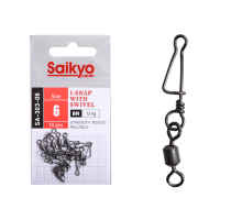 Вертлюг с застежкой Saikyo SA-303-06 - 10 шт (12кг)