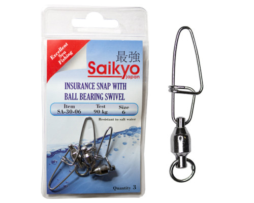 Морской вертлюг с застежкой Saikyo SA-30-05 -3шт (70кг)