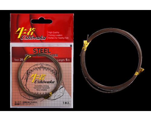 Поводочный материал Ushiwaka Steel Single Wire, 26кг 5м