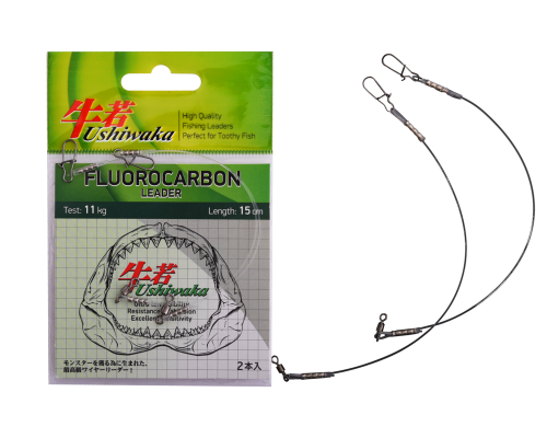 Поводок Ushiwaka Fluorocarbon UF1511, 11кг/15см, 2шт