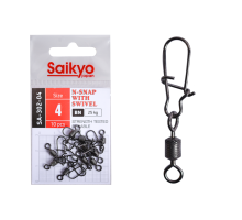 Вертлюг с застежкой Saikyo SA-302-04 - 10 шт (25кг)