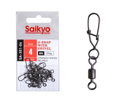Вертлюг с застежкой Saikyo SA-301-04 - 10 шт (23кг)
