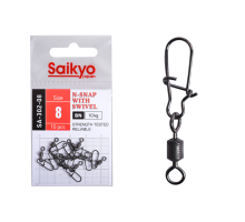 Вертлюг с застежкой Saikyo SA-302-08 - 10 шт (10кг)