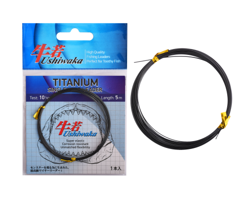 Поводочный материал Ushiwaka Titanium Single Wire, 10кг 5м