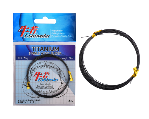 Поводочный материал Ushiwaka Titanium Single Wire, 7кг 5м