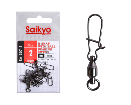 Вертлюг с застежкой Saikyo SA-307-2 - 10 шт (23кг)